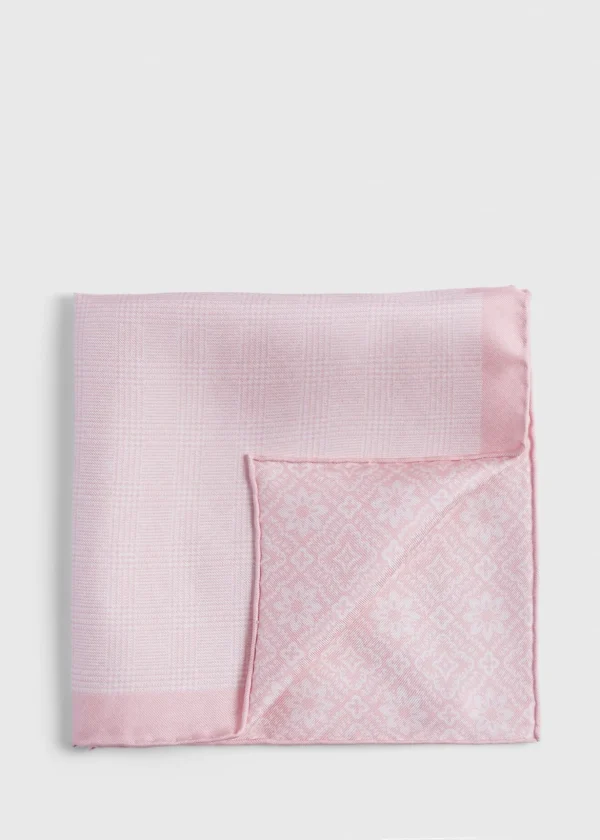 Reversible Silk Plaid Pocket Square