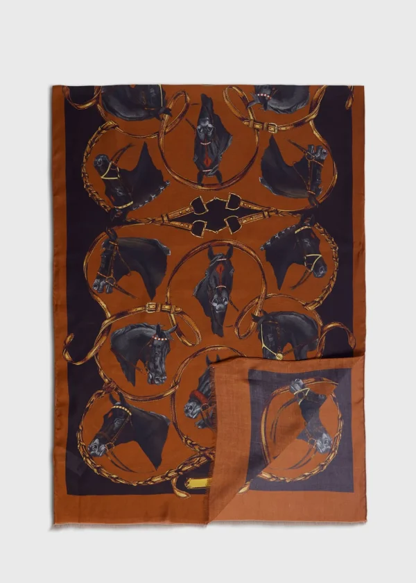 Scarf With Horse Design