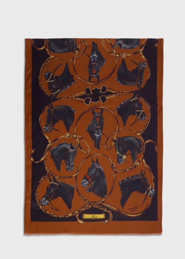 Scarf With Horse Design