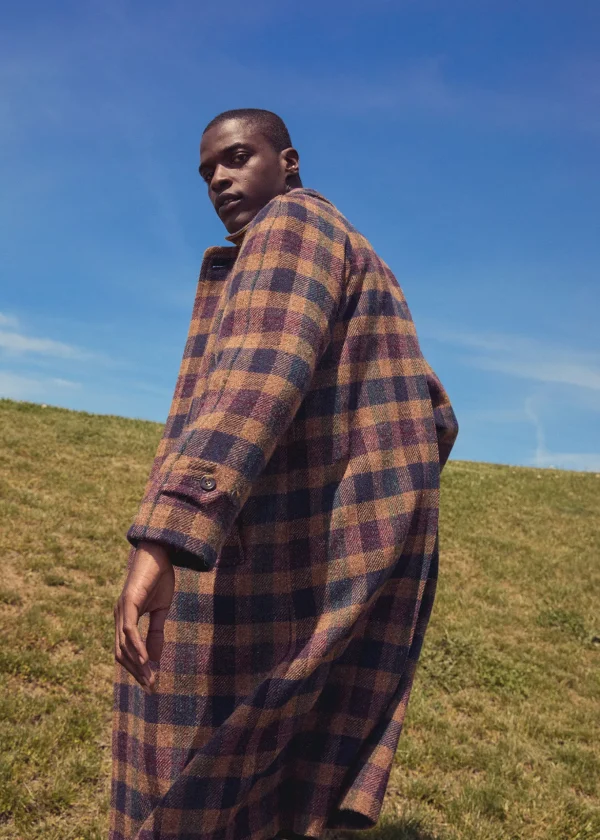 Shetland Wool A-Line Coat