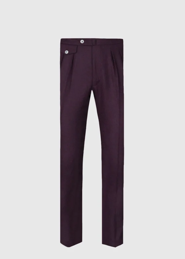Shetland Wool French Pleat Trouser
