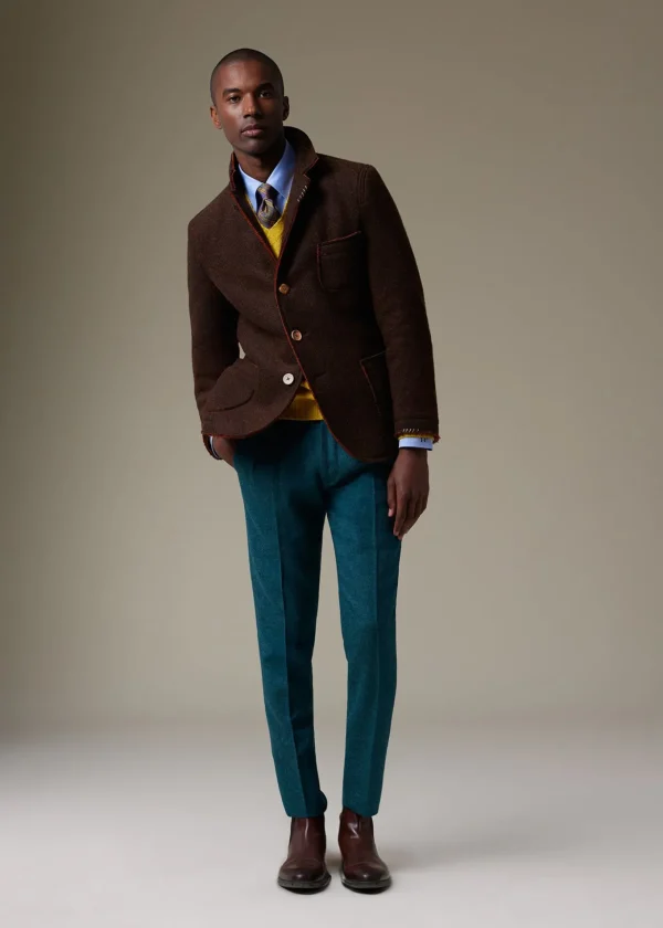Shetland Wool French Pleat Trouser