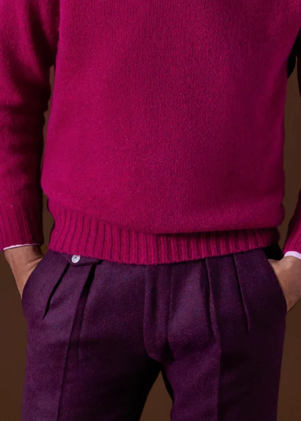 Shetland Wool French Pleat Trouser
