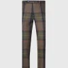 Shetland Wool Plaid Trouser