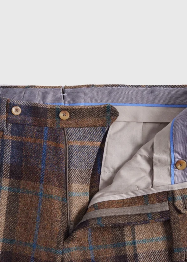 Shetland Wool Plaid Trouser