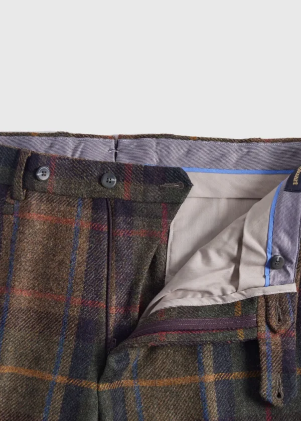 Shetland Wool Plaid Trouser