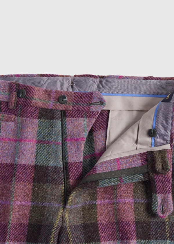 Shetland Wool Plaid Trouser