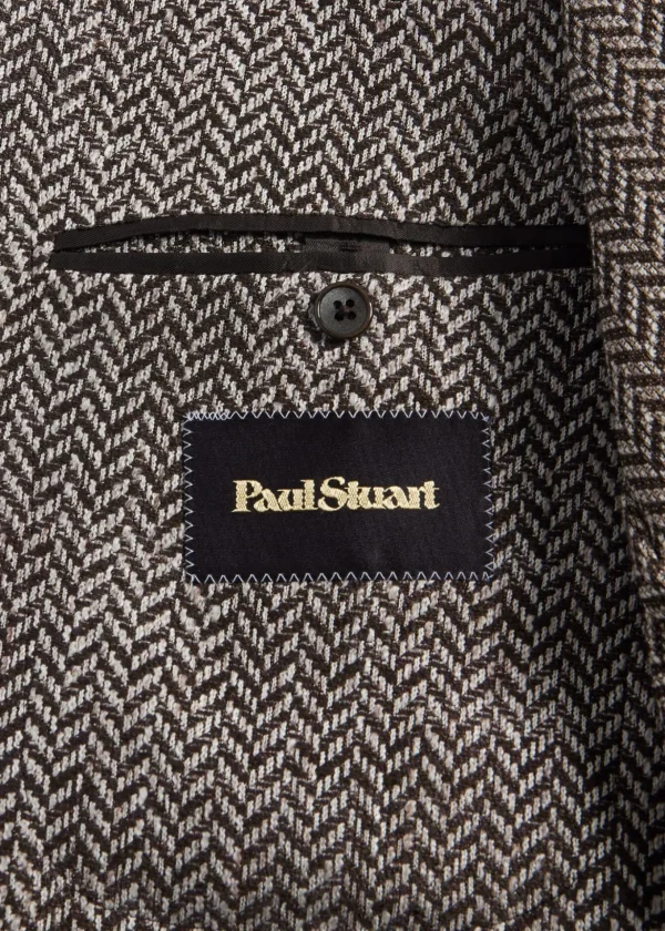Silk & Linen Herringbone Jacket