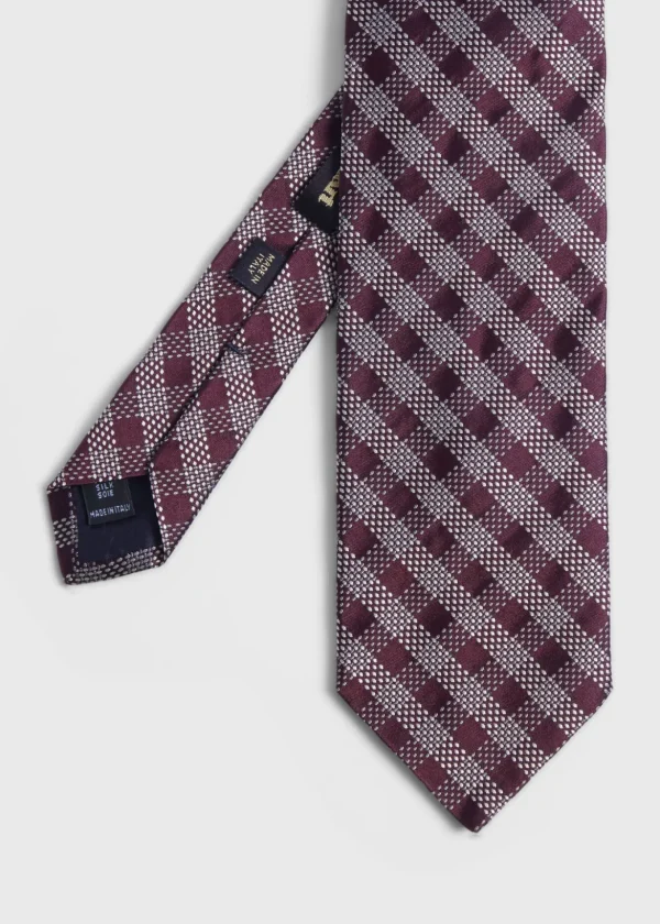 Silk Jacquard Check Tie