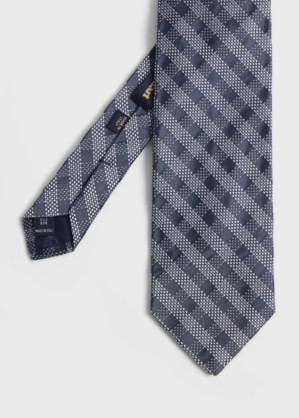 Silk Jacquard Check Tie