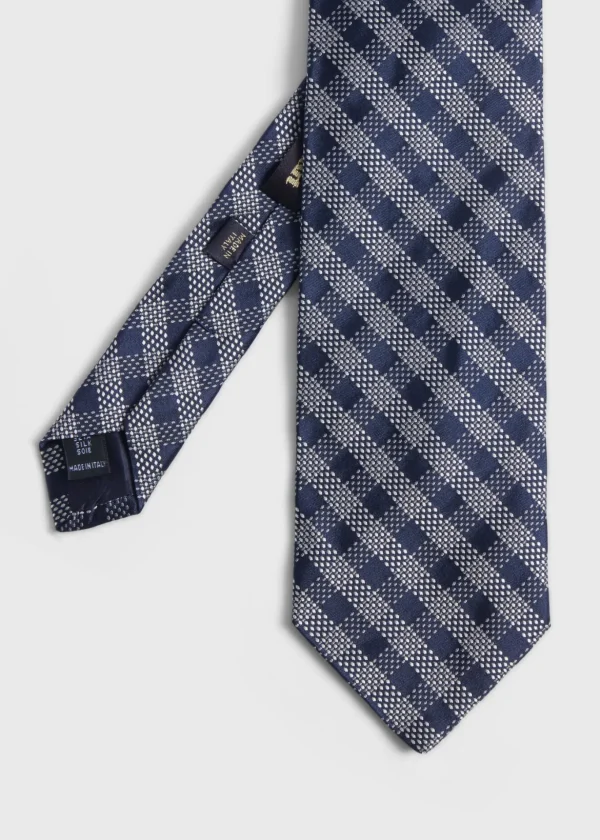 Silk Jacquard Check Tie
