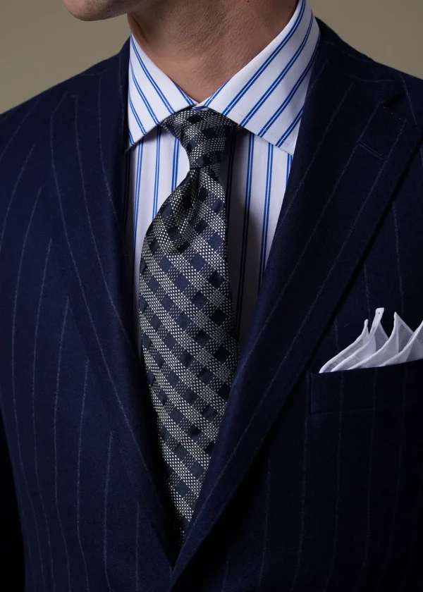 Silk Jacquard Check Tie