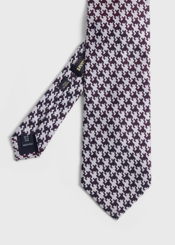 Silk Jacquard Houndstooth Tie