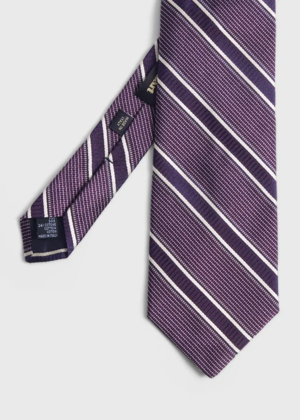 Silk Jacquard Macclesfield Stripe Tie