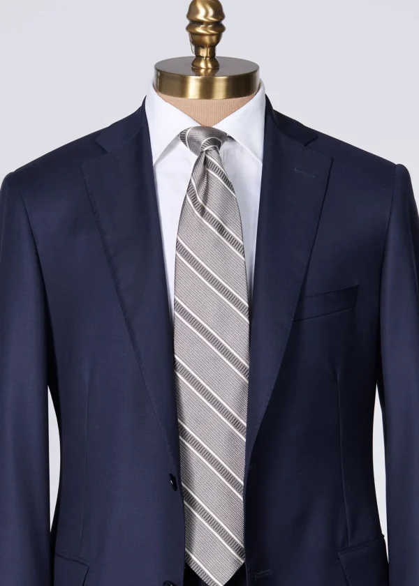 Silk Jacquard Macclesfield Stripe Tie