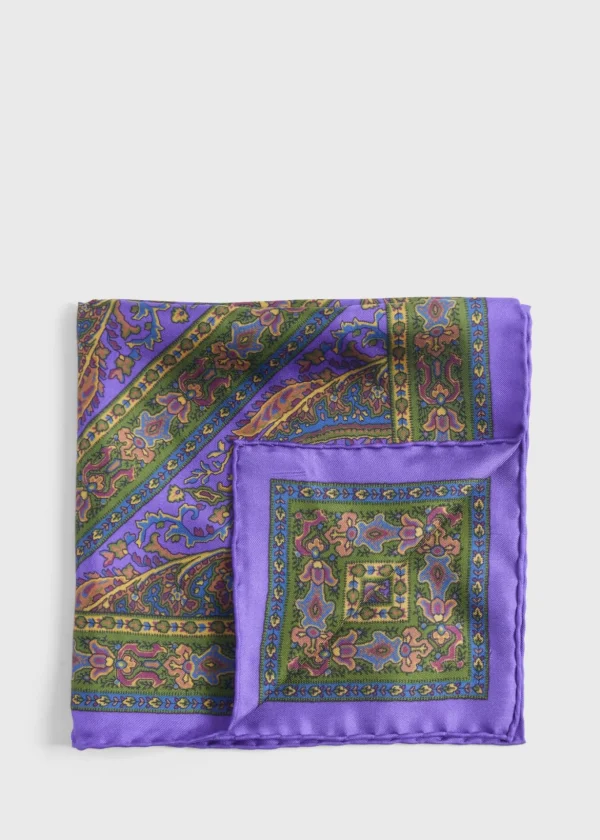 Silk Paisley Pocket Square