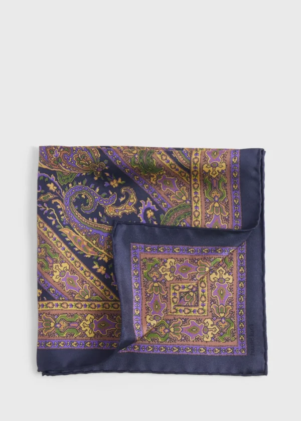 Silk Paisley Pocket Square