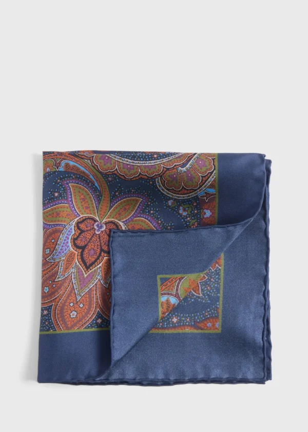 Silk Paisley Pocket Square
