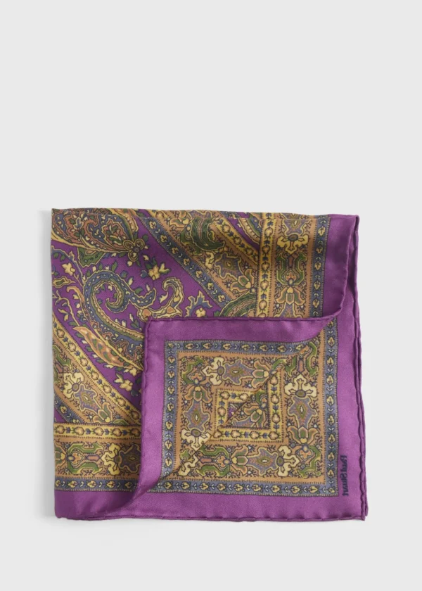 Silk Paisley Pocket Square