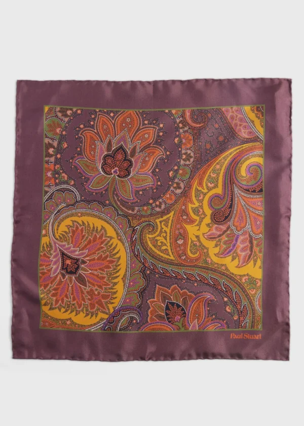 Silk Paisley Pocket Square