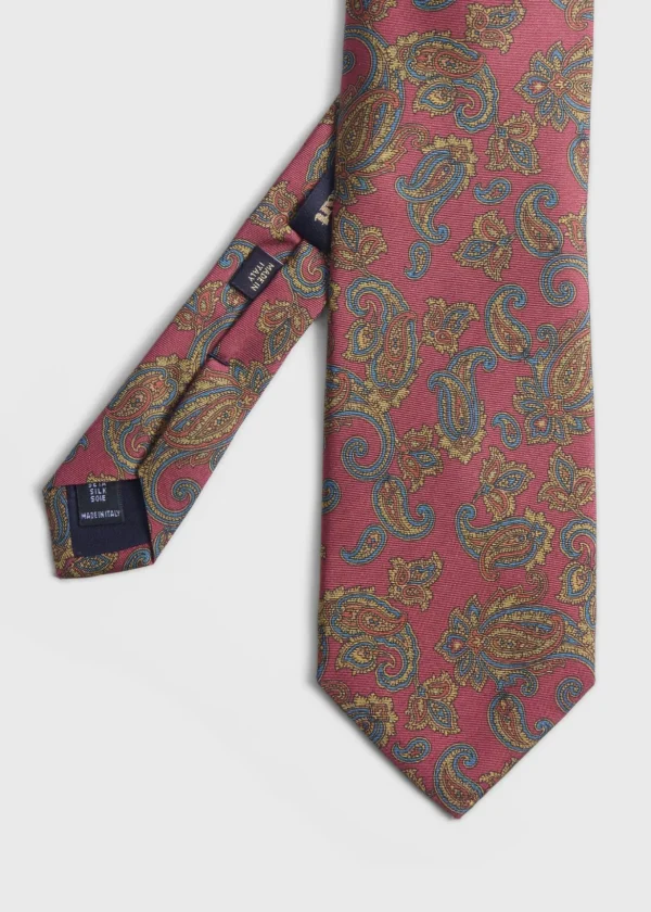 Silk Paisley Print Tie