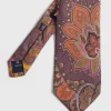 Silk Paisley Print Tie