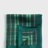 Silk Plaid Print Pocket Square
