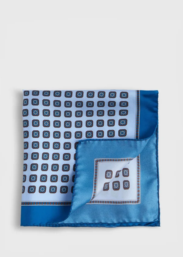 Silk Small Medallion Pocket Square