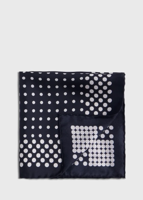 Silk Twill Dot Pocket Square