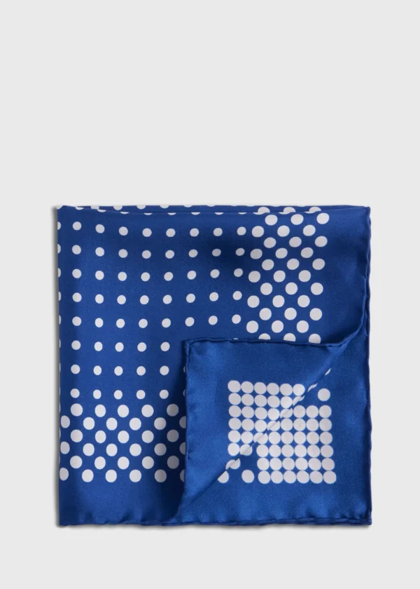 Silk Twill Dot Pocket Square