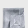 Silk Twill Dot Print Pocket Square