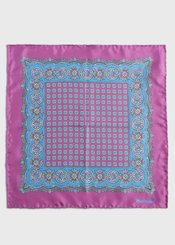 Silk Twill Medallion Pocket Square