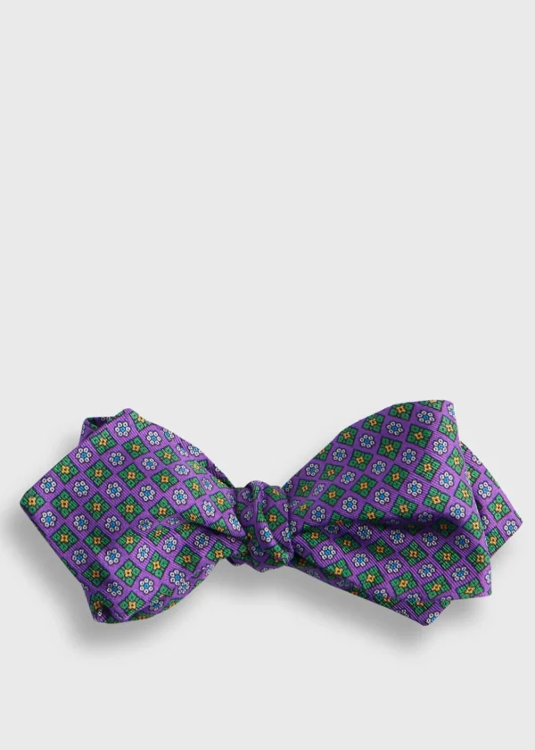 Silk Twill Micro Floral Bow Tie