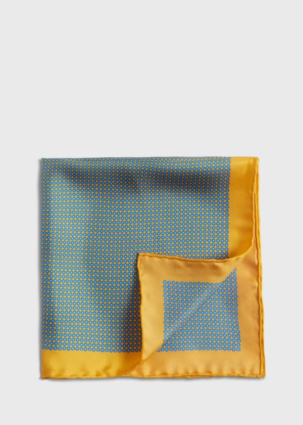Silk Twill Micro Medallion Pocket Square