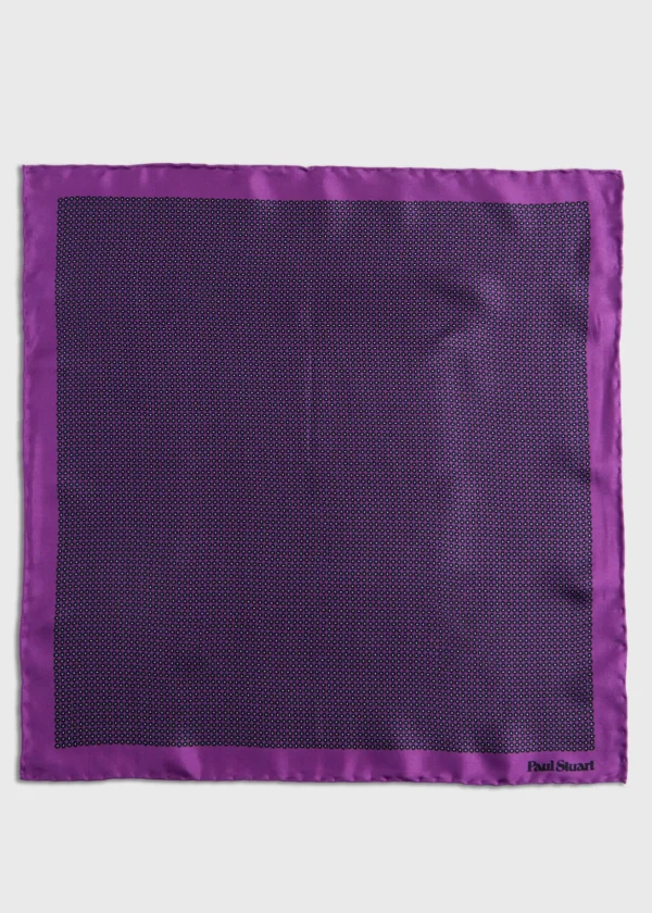 Silk Twill Micro Medallion Pocket Square