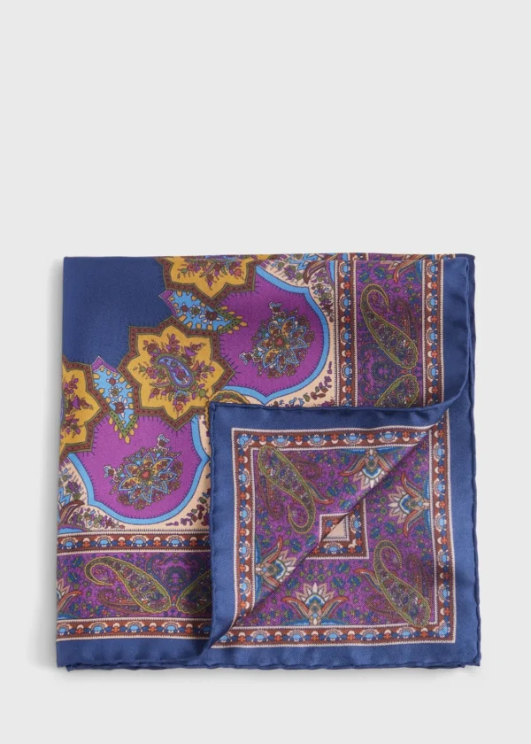 Silk Twill Paisley Pocket Square