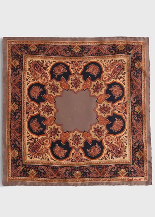 Silk Twill Paisley Pocket Square