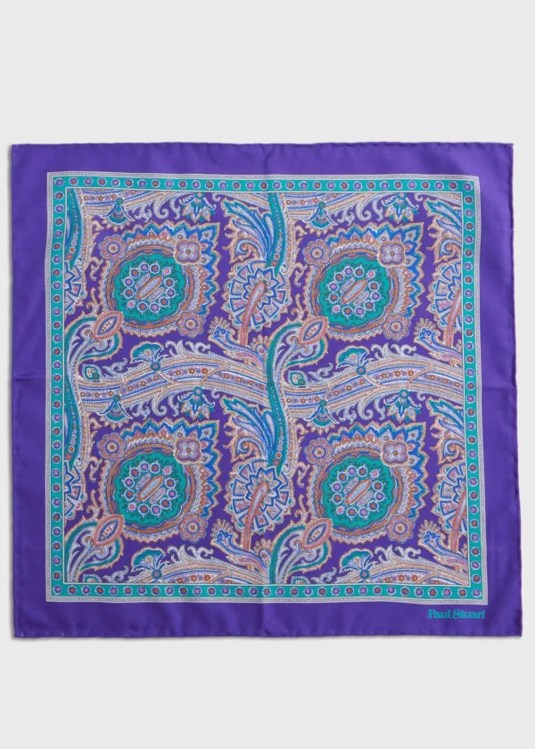 Silk Twill Paisley Pocket Square