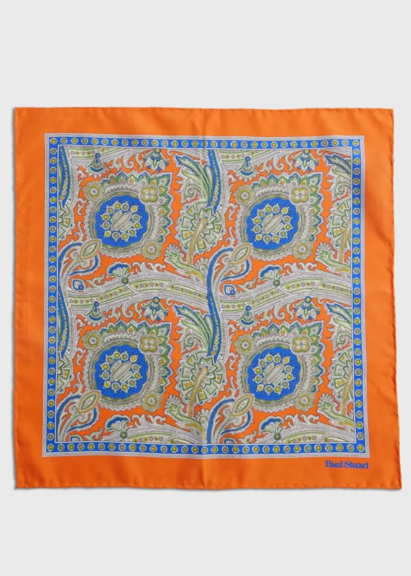 Silk Twill Paisley Pocket Square