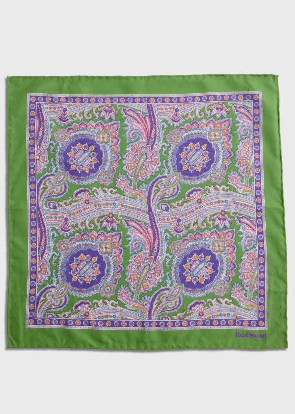 Silk Twill Paisley Pocket Square
