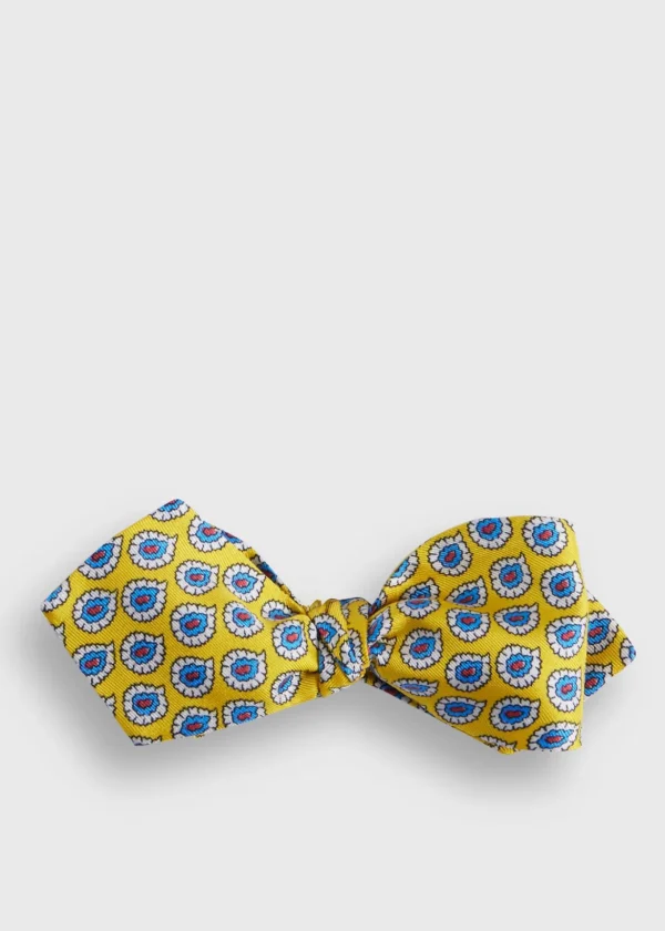 Silk Twill Tossed Paisley Bow TIe