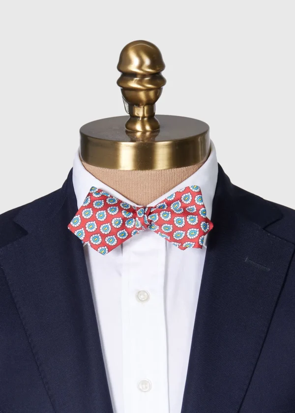 Silk Twill Tossed Paisley Bow TIe