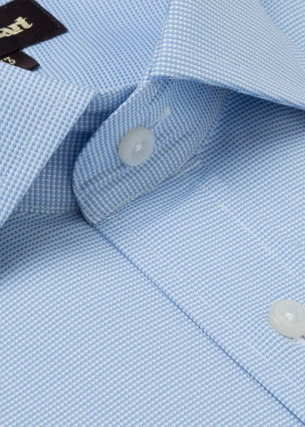 Slim Fit Blue Royal Oxford Cotton Dress Shirt
