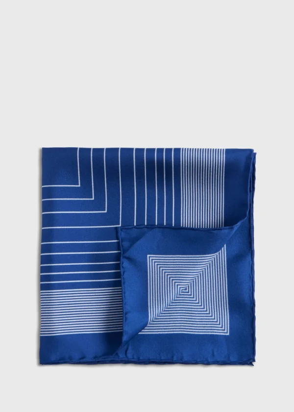 Square Pattern Silk Pocket Square