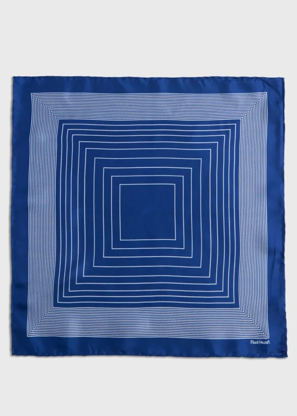 Square Pattern Silk Pocket Square
