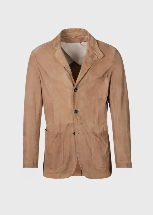 Stand Collar Suede Jacket