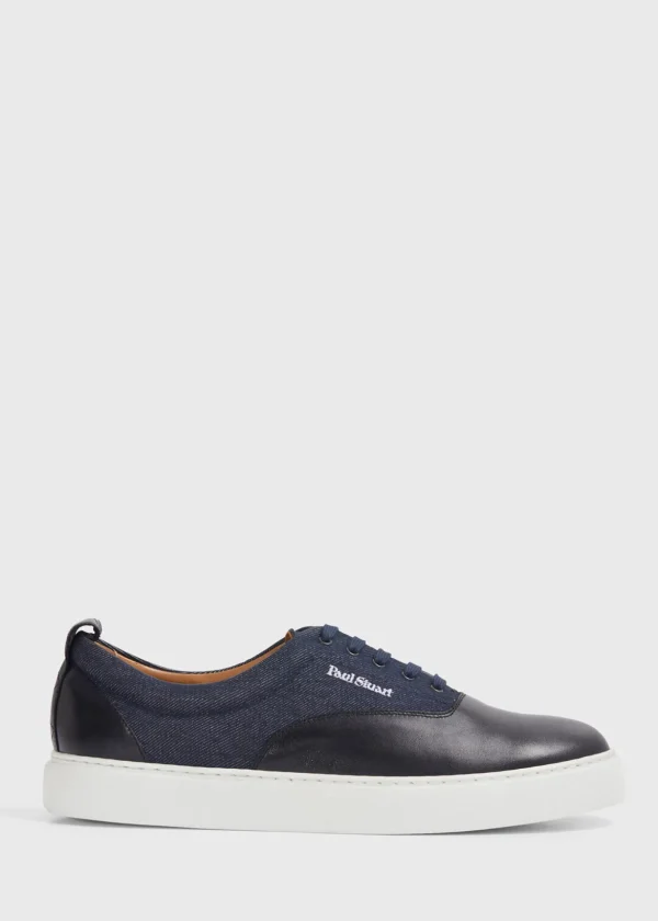 Star Leather And Denim Sneaker