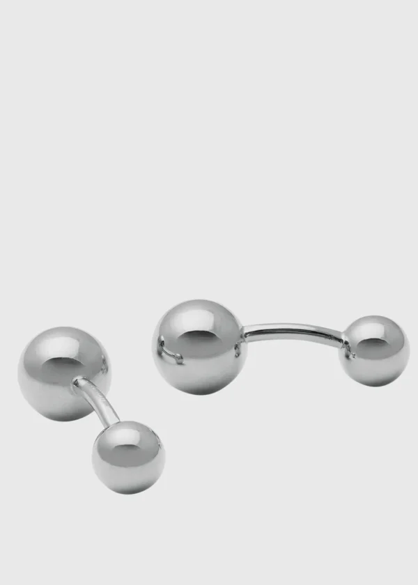 Sterling Silver Ball Cufflinks