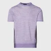 Striped Short Sleeve Linen Crewneck