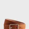 Suede Belt With Nickel Buckle